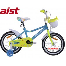 Велосипед двухколесный для детей Aist WIKI 16 голубой,укомпл. корзинкой Китай 2019