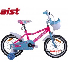Велосипед двухколесный для детей Aist WIKI 16 розовый,укомпл. корзинкой Китай 2019