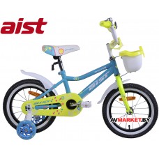 Велосипед двухколесный для детей Aist WIKI 14 голубой,укомпл. корзинкой Китай 2019
