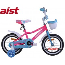 Велосипед двухколесный для детей Aist WIKI 14 розовый,укомпл. корзинкой Китай 2019