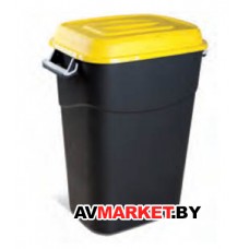 Контейнер для мусора пластик 95л желт крышка 410017 Испания