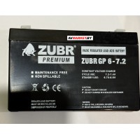 Аккумулятор ZUBR для ИБП, детского электромобиля, эхолота 7.2Ah 6V AGM 151x34x94/100