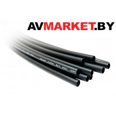 Термоусадочная трубка клеевая 4,8/1,6 мм черная по 1м REXANT Китай 20-4808