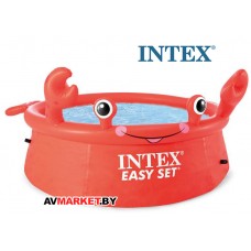 Бассейн надувной бассейн Easy Set Happy Crab 183х51 см INTEX (от 3 лет) 26100NP Китай