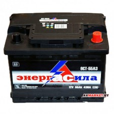 Аккумулятор энергАсила 6СТ-55з евр 430-450А