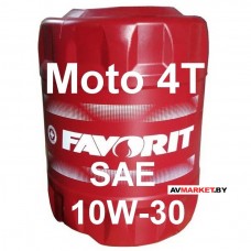 Масло моторное полусинтет для четырехтакт двигателей Favorit MOTO 4-T SAE 10W30 API SL 20л 