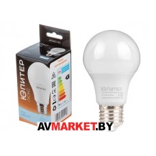 Лампа светодиодная A60 Стандарт 9 Вт 170-240В Е27 5000К Юпитер ЛЮКС Китай JP5160-50