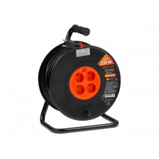 Удлинитель на катушке 20м (4 роз., 3,5кВт, б/з, ПВС 2х1,5) Юпитер Китай JP8403-04