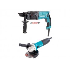 Набор электроинструмента MAKITA DK 0120 в кор. 2 пр. Перфоратор HR2470+УШМ GA5030 Китай DK0120