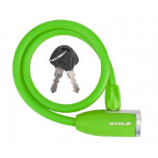 Трос-замок Stels 10х650мм 84356 с ключом со стальным тросом Китай зеленый 