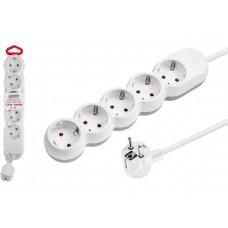 Удлинитель 1,5м (5 роз., 3,5кВт, с/з, ПВС 3х1,5) LEIDEN ELECTRIC Китай 805019