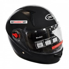 Шлем мотоциклетный пластиковый QSTK CH-802 Matt Black L 59-60 (черный матовый) Китай