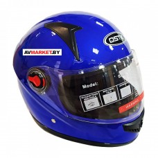 Шлем мотоциклетный пластиковый QSTK CH-802 Blue L 59-60 (синий глянец,) Китай