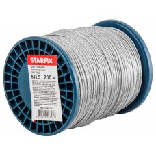 Трос стальной, оцинк. М1.5 DIN 3055 (бухта 200 м) STARFIX Китай SMP-53685-200