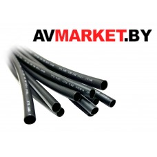 Термоусадочная трубка клеевая 6,0/2,0 мм черная по 1м REXANT Китай 20-6008