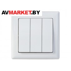 Выключатель 3-клав. скрытый, винт. зажим белый DARIA MUTLUSAN 2120 409 0201 Турция