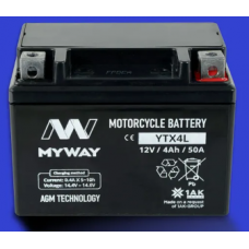 Аккумулятор для мотоцикла MYWAY BIKE YTX4L Китай 