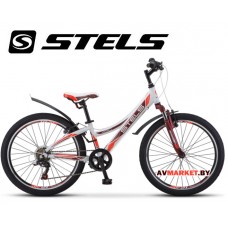Велосипед 24 STELS NAVIGATOR 430V белый/темно красный