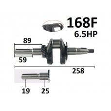 Коленвал 168F 170F 6,5-8л.с. шпонка 5мм цилиндр 19/20*58мм Китай K68 FM-SP1179