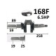 Коленвал 168F 170F 6,5-8л.с. шпонка 5мм цилиндр 19/20*58мм Китай K68 FM-SP1179