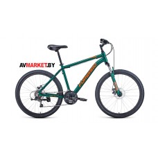 Велосипед FAVORIT Hardi 26 2.1 Disc 2021 RBKW1M66Q017 18 зеленый матовый/оранжевый