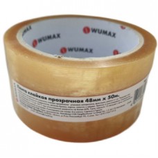 Лента клейкая прозрачная 48мм х 50м х 42мкм WUMAX Турция 1992010048